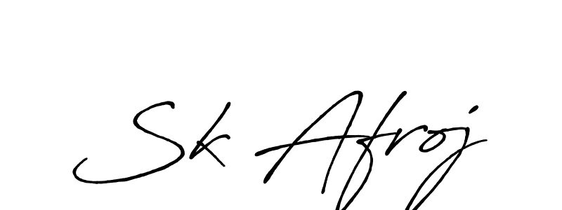 How to make Sk Afroj name signature. Use Antro_Vectra_Bolder style for creating short signs online. This is the latest handwritten sign. Sk Afroj signature style 7 images and pictures png