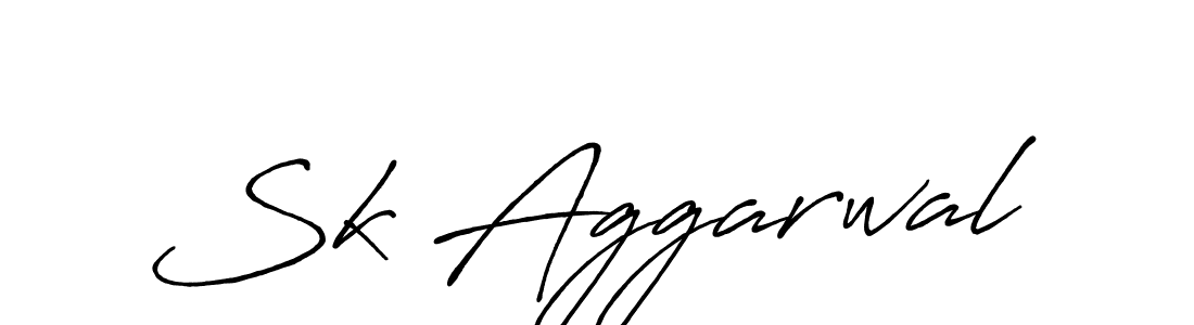 Sk Aggarwal stylish signature style. Best Handwritten Sign (Antro_Vectra_Bolder) for my name. Handwritten Signature Collection Ideas for my name Sk Aggarwal. Sk Aggarwal signature style 7 images and pictures png