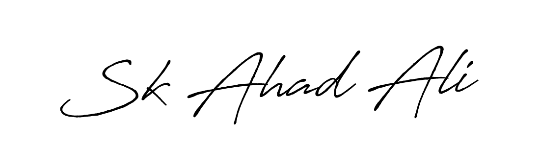 Sk Ahad Ali stylish signature style. Best Handwritten Sign (Antro_Vectra_Bolder) for my name. Handwritten Signature Collection Ideas for my name Sk Ahad Ali. Sk Ahad Ali signature style 7 images and pictures png