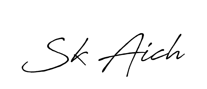 Make a beautiful signature design for name Sk Aich. Use this online signature maker to create a handwritten signature for free. Sk Aich signature style 7 images and pictures png