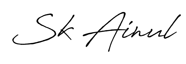 Make your name Sk Ainul memorable on every contract using Antro_Vectra_Bolder autograph style. Instant transparent background export available. Sk Ainul signature style 7 images and pictures png