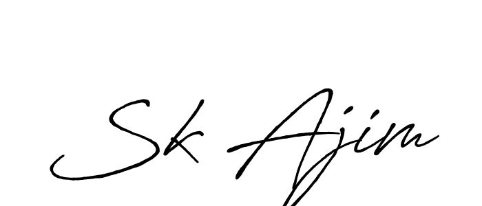 Best and Professional Signature Style for Sk Ajim. Antro_Vectra_Bolder Best Signature Style Collection. Sk Ajim signature style 7 images and pictures png