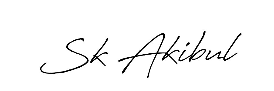 Use a signature maker to create a handwritten signature online. With this signature software, you can design (Antro_Vectra_Bolder) your own signature for name Sk Akibul. Sk Akibul signature style 7 images and pictures png