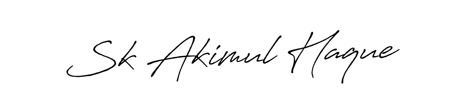 Sk Akimul Haque stylish signature style. Best Handwritten Sign (Antro_Vectra_Bolder) for my name. Handwritten Signature Collection Ideas for my name Sk Akimul Haque. Sk Akimul Haque signature style 7 images and pictures png