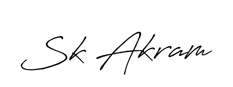 Use a signature maker to create a handwritten signature online. With this signature software, you can design (Antro_Vectra_Bolder) your own signature for name Sk Akram. Sk Akram signature style 7 images and pictures png