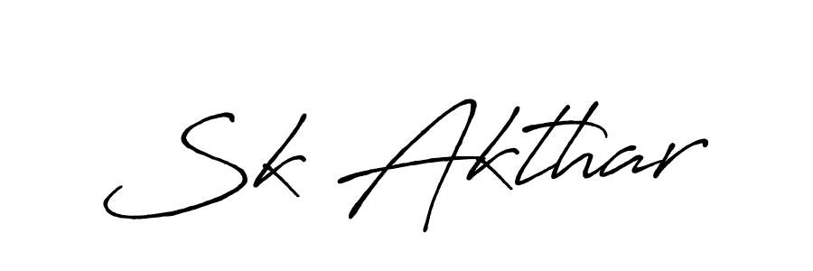 Design your own signature with our free online signature maker. With this signature software, you can create a handwritten (Antro_Vectra_Bolder) signature for name Sk Akthar. Sk Akthar signature style 7 images and pictures png