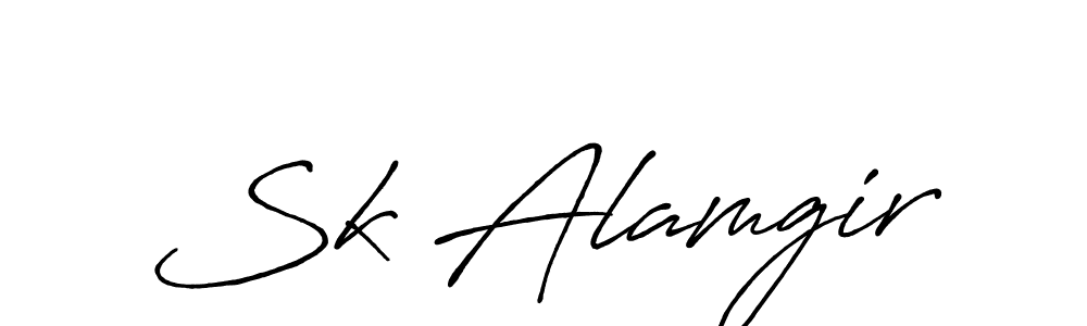 Create a beautiful signature design for name Sk Alamgir. With this signature (Antro_Vectra_Bolder) fonts, you can make a handwritten signature for free. Sk Alamgir signature style 7 images and pictures png