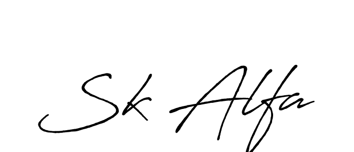 It looks lik you need a new signature style for name Sk Alfa. Design unique handwritten (Antro_Vectra_Bolder) signature with our free signature maker in just a few clicks. Sk Alfa signature style 7 images and pictures png