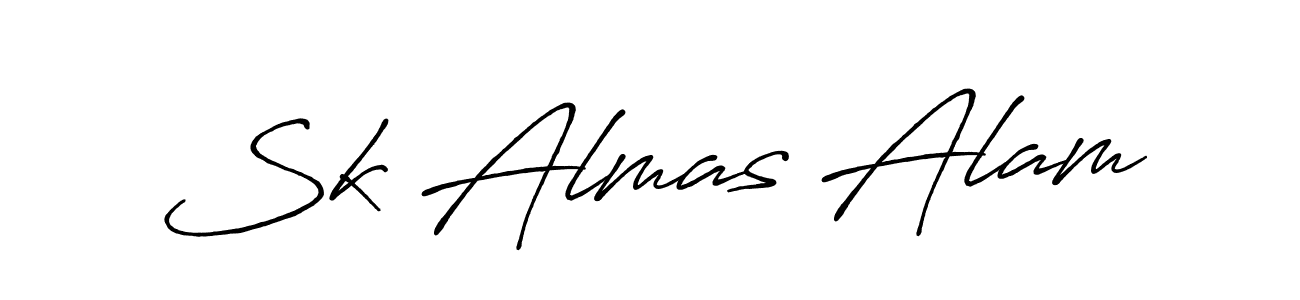 Design your own signature with our free online signature maker. With this signature software, you can create a handwritten (Antro_Vectra_Bolder) signature for name Sk Almas Alam. Sk Almas Alam signature style 7 images and pictures png