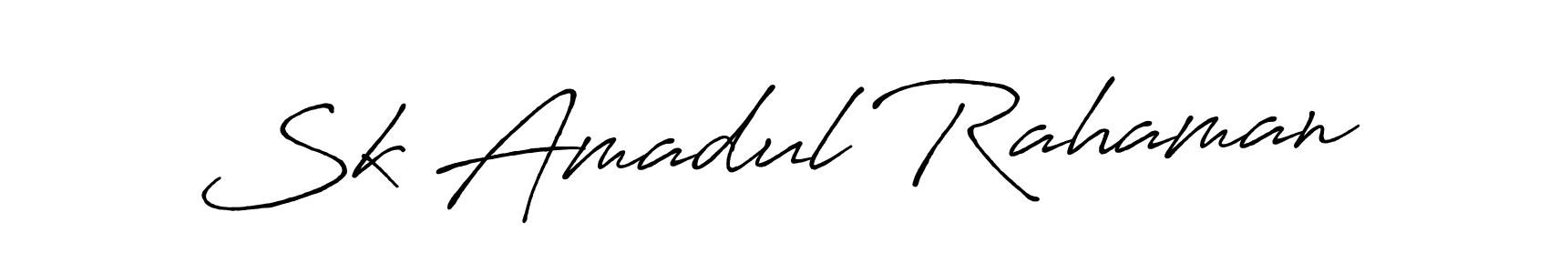 How to make Sk Amadul Rahaman name signature. Use Antro_Vectra_Bolder style for creating short signs online. This is the latest handwritten sign. Sk Amadul Rahaman signature style 7 images and pictures png
