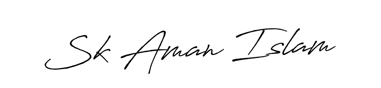 How to make Sk Aman Islam signature? Antro_Vectra_Bolder is a professional autograph style. Create handwritten signature for Sk Aman Islam name. Sk Aman Islam signature style 7 images and pictures png