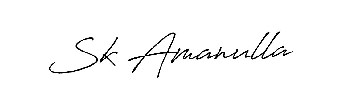 Use a signature maker to create a handwritten signature online. With this signature software, you can design (Antro_Vectra_Bolder) your own signature for name Sk Amanulla. Sk Amanulla signature style 7 images and pictures png