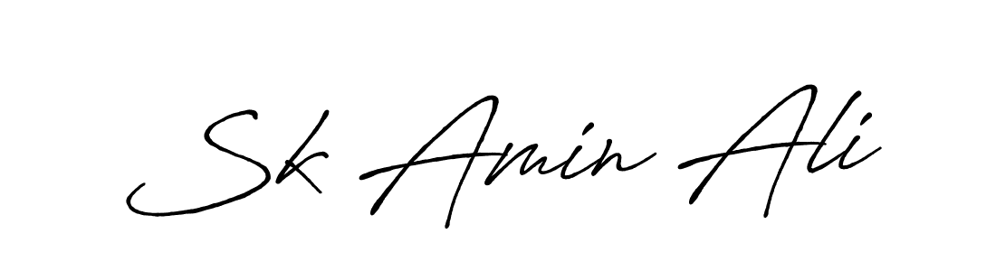 Also we have Sk Amin Ali name is the best signature style. Create professional handwritten signature collection using Antro_Vectra_Bolder autograph style. Sk Amin Ali signature style 7 images and pictures png