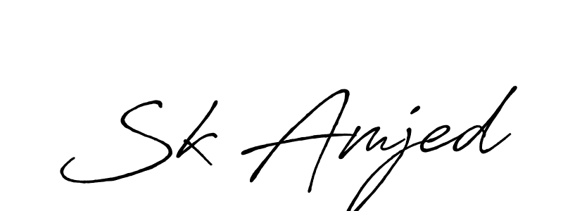 You should practise on your own different ways (Antro_Vectra_Bolder) to write your name (Sk Amjed) in signature. don't let someone else do it for you. Sk Amjed signature style 7 images and pictures png