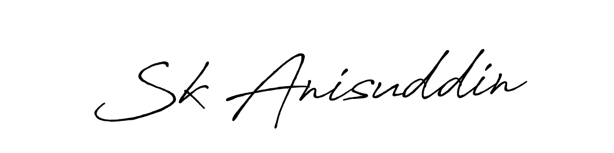 Sk Anisuddin stylish signature style. Best Handwritten Sign (Antro_Vectra_Bolder) for my name. Handwritten Signature Collection Ideas for my name Sk Anisuddin. Sk Anisuddin signature style 7 images and pictures png