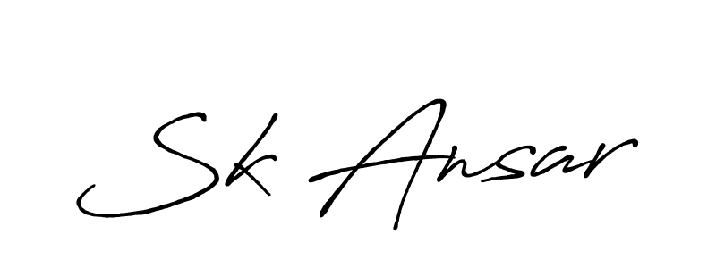 Create a beautiful signature design for name Sk Ansar. With this signature (Antro_Vectra_Bolder) fonts, you can make a handwritten signature for free. Sk Ansar signature style 7 images and pictures png