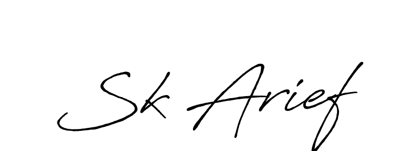 Also You can easily find your signature by using the search form. We will create Sk Arief name handwritten signature images for you free of cost using Antro_Vectra_Bolder sign style. Sk Arief signature style 7 images and pictures png