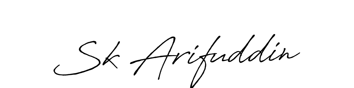 Design your own signature with our free online signature maker. With this signature software, you can create a handwritten (Antro_Vectra_Bolder) signature for name Sk Arifuddin. Sk Arifuddin signature style 7 images and pictures png