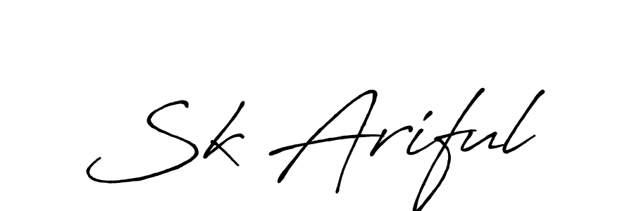 Sk Ariful stylish signature style. Best Handwritten Sign (Antro_Vectra_Bolder) for my name. Handwritten Signature Collection Ideas for my name Sk Ariful. Sk Ariful signature style 7 images and pictures png