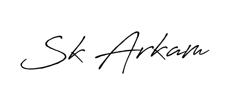 Also we have Sk Arkam name is the best signature style. Create professional handwritten signature collection using Antro_Vectra_Bolder autograph style. Sk Arkam signature style 7 images and pictures png