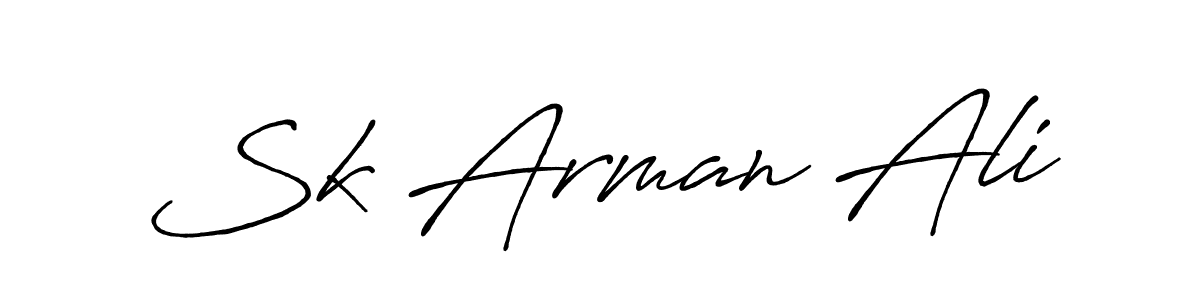 Make a beautiful signature design for name Sk Arman Ali. With this signature (Antro_Vectra_Bolder) style, you can create a handwritten signature for free. Sk Arman Ali signature style 7 images and pictures png