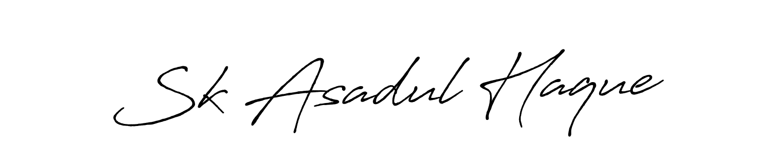 Design your own signature with our free online signature maker. With this signature software, you can create a handwritten (Antro_Vectra_Bolder) signature for name Sk Asadul Haque. Sk Asadul Haque signature style 7 images and pictures png