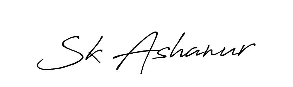 How to make Sk Ashanur signature? Antro_Vectra_Bolder is a professional autograph style. Create handwritten signature for Sk Ashanur name. Sk Ashanur signature style 7 images and pictures png