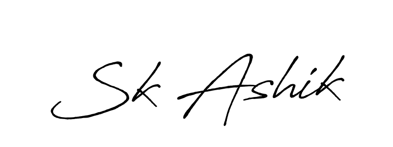 You should practise on your own different ways (Antro_Vectra_Bolder) to write your name (Sk Ashik) in signature. don't let someone else do it for you. Sk Ashik signature style 7 images and pictures png