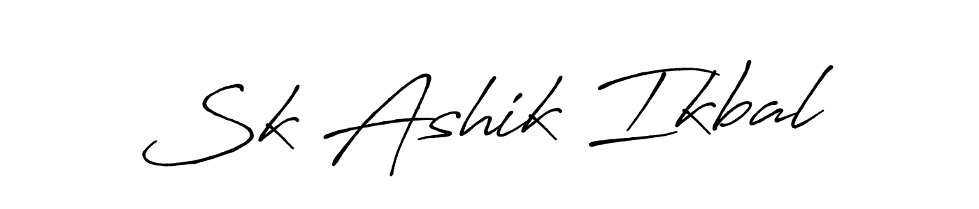 Antro_Vectra_Bolder is a professional signature style that is perfect for those who want to add a touch of class to their signature. It is also a great choice for those who want to make their signature more unique. Get Sk Ashik Ikbal name to fancy signature for free. Sk Ashik Ikbal signature style 7 images and pictures png