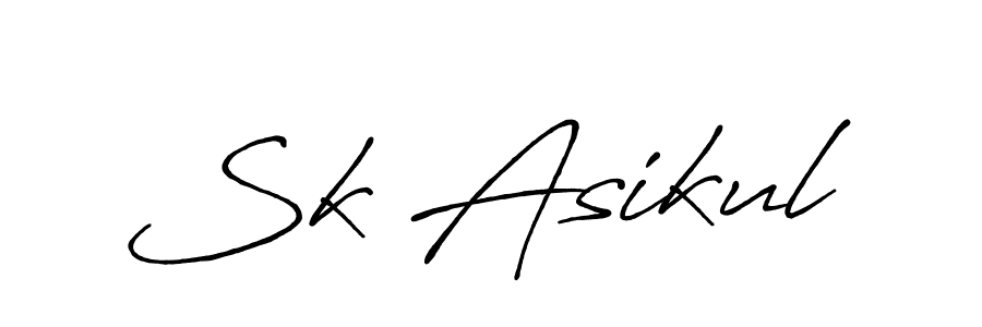 How to make Sk Asikul signature? Antro_Vectra_Bolder is a professional autograph style. Create handwritten signature for Sk Asikul name. Sk Asikul signature style 7 images and pictures png