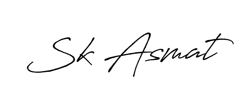 Also You can easily find your signature by using the search form. We will create Sk Asmat name handwritten signature images for you free of cost using Antro_Vectra_Bolder sign style. Sk Asmat signature style 7 images and pictures png