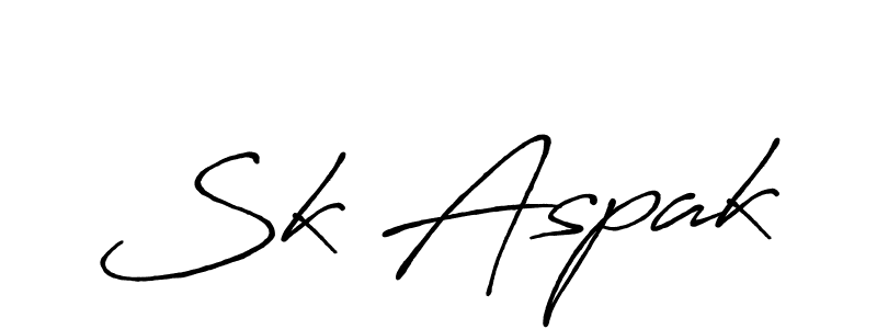 Use a signature maker to create a handwritten signature online. With this signature software, you can design (Antro_Vectra_Bolder) your own signature for name Sk Aspak. Sk Aspak signature style 7 images and pictures png