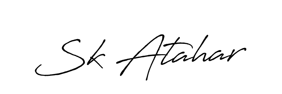 Also You can easily find your signature by using the search form. We will create Sk Atahar name handwritten signature images for you free of cost using Antro_Vectra_Bolder sign style. Sk Atahar signature style 7 images and pictures png