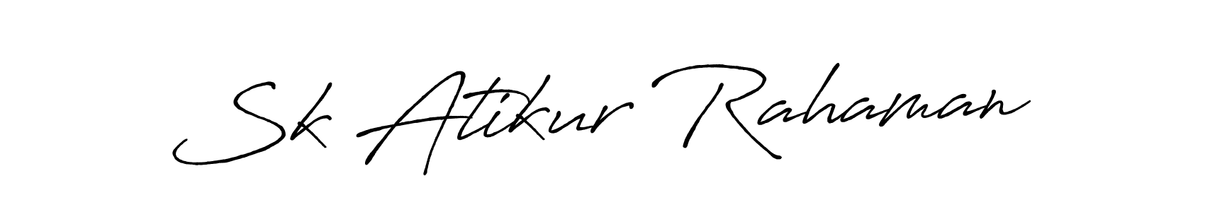 Create a beautiful signature design for name Sk Atikur Rahaman. With this signature (Antro_Vectra_Bolder) fonts, you can make a handwritten signature for free. Sk Atikur Rahaman signature style 7 images and pictures png