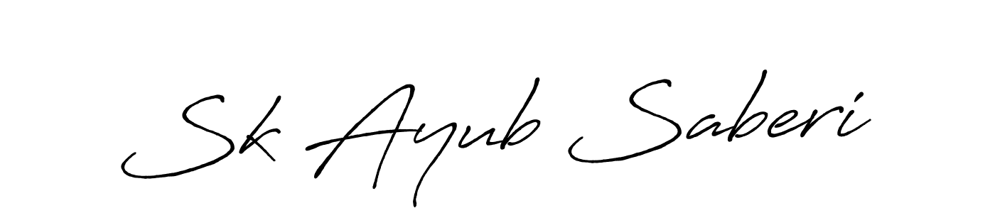 How to make Sk Ayub Saberi signature? Antro_Vectra_Bolder is a professional autograph style. Create handwritten signature for Sk Ayub Saberi name. Sk Ayub Saberi signature style 7 images and pictures png