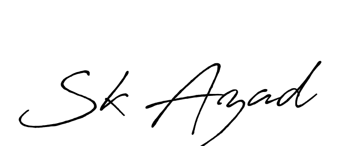 How to make Sk Azad signature? Antro_Vectra_Bolder is a professional autograph style. Create handwritten signature for Sk Azad name. Sk Azad signature style 7 images and pictures png
