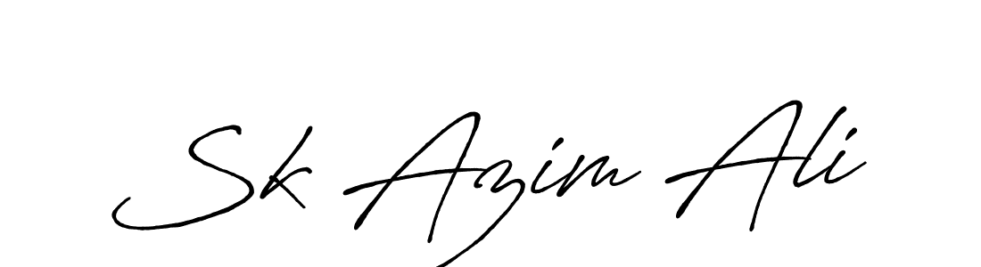 Create a beautiful signature design for name Sk Azim Ali. With this signature (Antro_Vectra_Bolder) fonts, you can make a handwritten signature for free. Sk Azim Ali signature style 7 images and pictures png