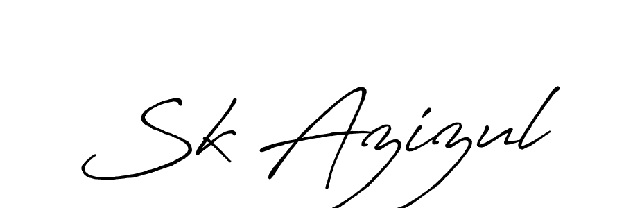 How to make Sk Azizul name signature. Use Antro_Vectra_Bolder style for creating short signs online. This is the latest handwritten sign. Sk Azizul signature style 7 images and pictures png