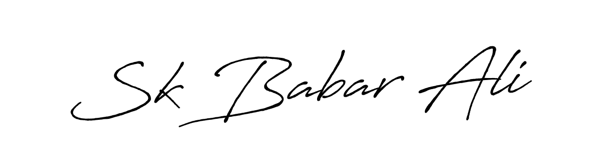 Antro_Vectra_Bolder is a professional signature style that is perfect for those who want to add a touch of class to their signature. It is also a great choice for those who want to make their signature more unique. Get Sk Babar Ali name to fancy signature for free. Sk Babar Ali signature style 7 images and pictures png