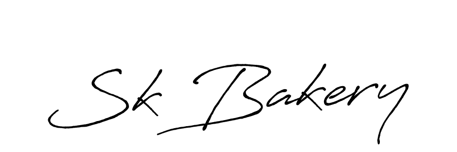 How to make Sk Bakery signature? Antro_Vectra_Bolder is a professional autograph style. Create handwritten signature for Sk Bakery name. Sk Bakery signature style 7 images and pictures png