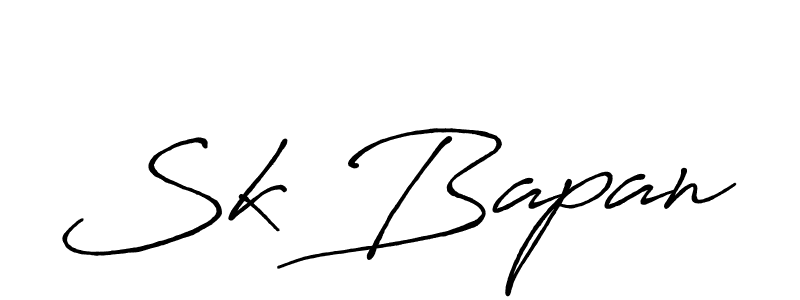 Design your own signature with our free online signature maker. With this signature software, you can create a handwritten (Antro_Vectra_Bolder) signature for name Sk Bapan. Sk Bapan signature style 7 images and pictures png