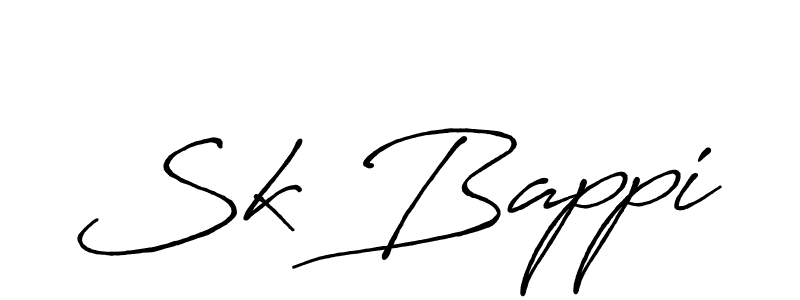 How to make Sk Bappi name signature. Use Antro_Vectra_Bolder style for creating short signs online. This is the latest handwritten sign. Sk Bappi signature style 7 images and pictures png