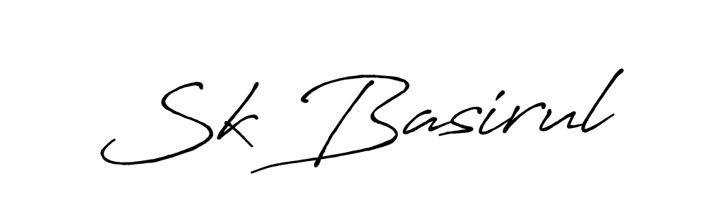Create a beautiful signature design for name Sk Basirul. With this signature (Antro_Vectra_Bolder) fonts, you can make a handwritten signature for free. Sk Basirul signature style 7 images and pictures png