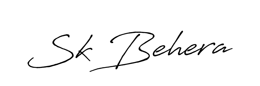 Use a signature maker to create a handwritten signature online. With this signature software, you can design (Antro_Vectra_Bolder) your own signature for name Sk Behera. Sk Behera signature style 7 images and pictures png