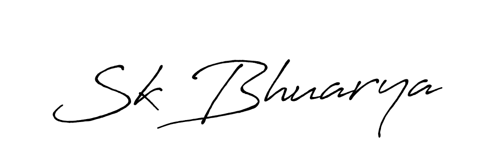 Create a beautiful signature design for name Sk Bhuarya. With this signature (Antro_Vectra_Bolder) fonts, you can make a handwritten signature for free. Sk Bhuarya signature style 7 images and pictures png