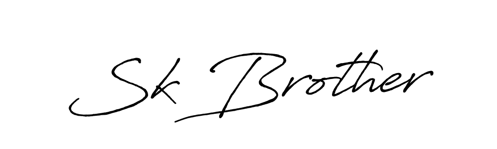 How to make Sk Brother signature? Antro_Vectra_Bolder is a professional autograph style. Create handwritten signature for Sk Brother name. Sk Brother signature style 7 images and pictures png