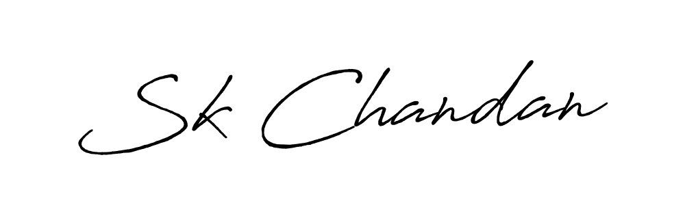 Design your own signature with our free online signature maker. With this signature software, you can create a handwritten (Antro_Vectra_Bolder) signature for name Sk Chandan. Sk Chandan signature style 7 images and pictures png
