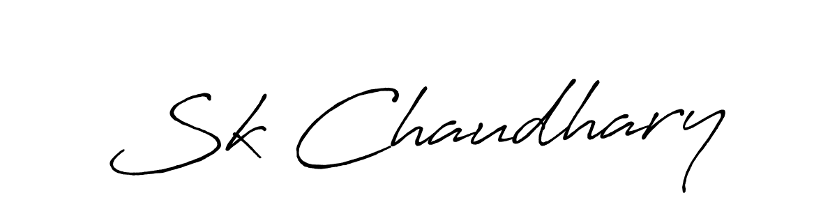 Design your own signature with our free online signature maker. With this signature software, you can create a handwritten (Antro_Vectra_Bolder) signature for name Sk Chaudhary. Sk Chaudhary signature style 7 images and pictures png