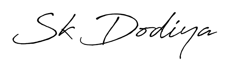 Stand out with a creative autograph for Sk Dodiya. The Antro_Vectra_Bolder styling blends modern aesthetics with classic signature flourishes. Sk Dodiya signature style 7 images and pictures png