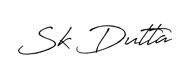 Create a beautiful signature design for name Sk Dutta. With this signature (Antro_Vectra_Bolder) fonts, you can make a handwritten signature for free. Sk Dutta signature style 7 images and pictures png